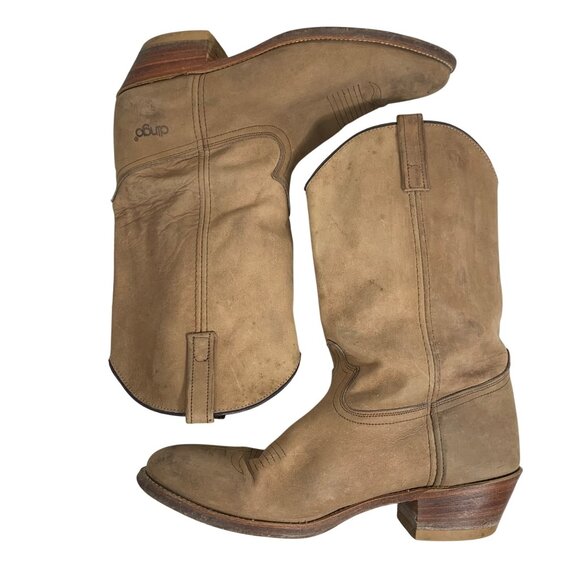 VTG Dingo Acme Tan Leather Cowboy Western Boots 5119 SZ 11D USA Made - Picture 6 of 8